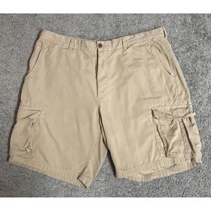 Brooks Brothers Mens 40 Cargo Shorts Brown Button Fly‎ Beige Casual Pockets 10"